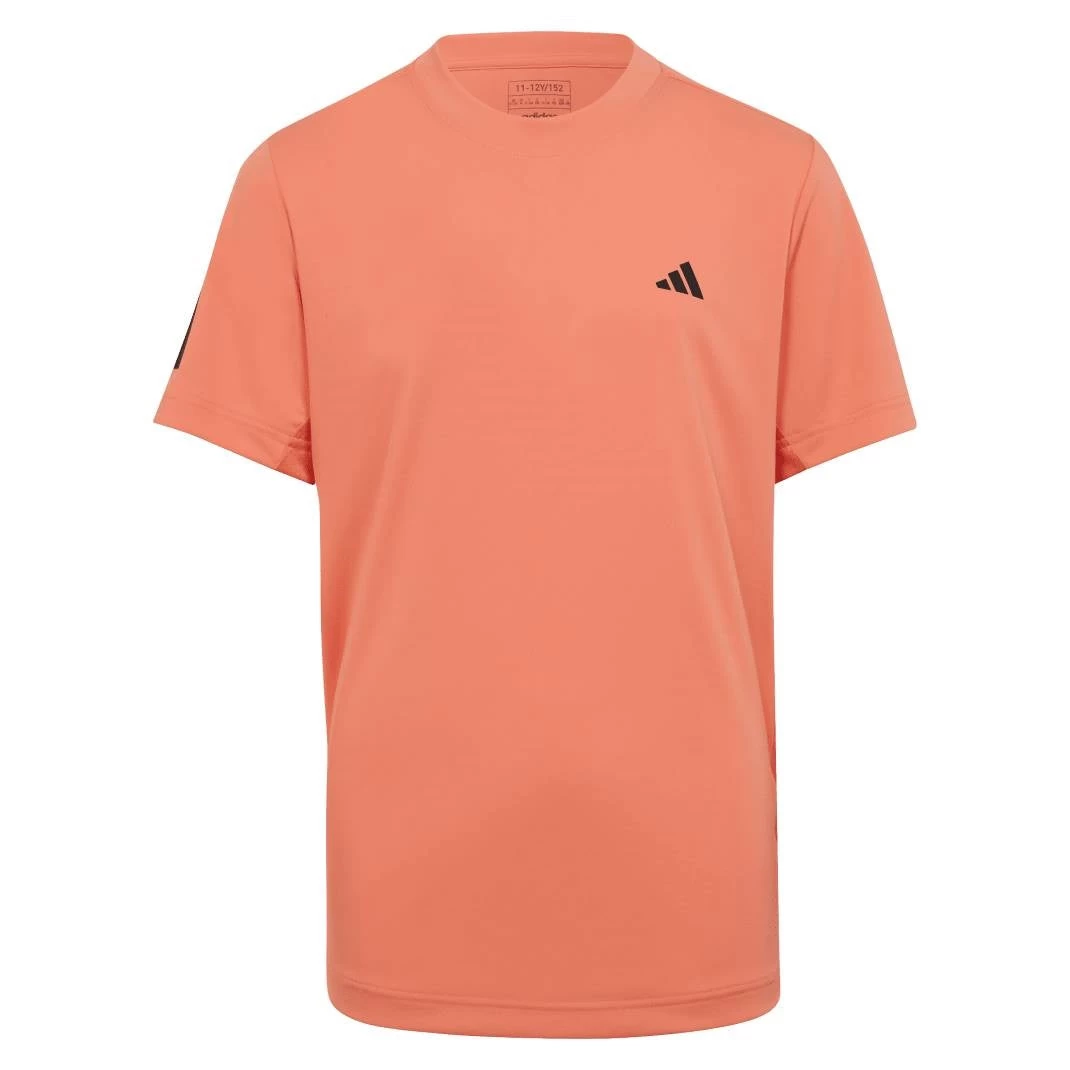 Adidas Boy's 3 Stripe Club Top (Orange) 1 Adidas Boy's 3 Stripe Club Top (Orange)