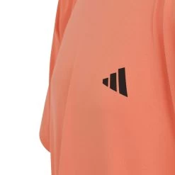 Adidas Boy's 3 Stripe Club Top (Orange) 8 Adidas Boy's 3 Stripe Club Top (Orange) -Tennis Equipment Store HR4288 6 APPAREL Photography DetailView3 transparent