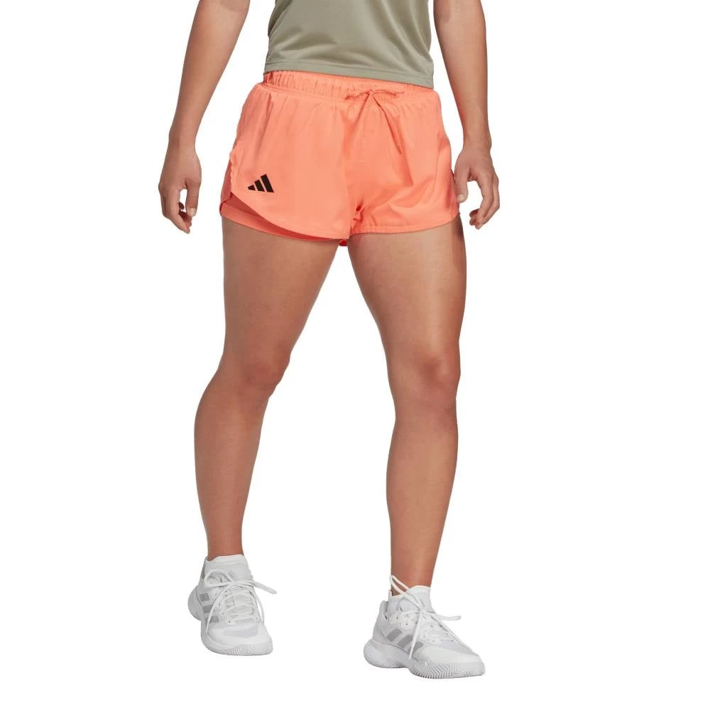 Adidas Women's Club Shorts (Orange) 2 Adidas Women's Club Shorts (Orange) - Image 2