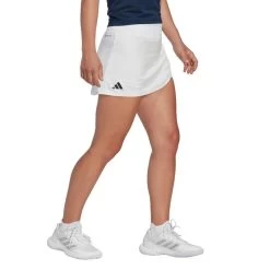 Adidas Women's Club Skirt (White) -Tennis Equipment Store HS1455 5 APPAREL OnModel WalkingView transparent