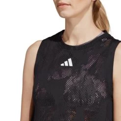 Adidas Women's Melbourne Dress (Black) -Tennis Equipment Store HU1807 10 APPAREL OnModel DetailView3 transparent