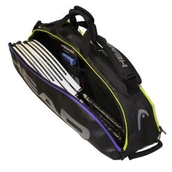 Head Tour Team Combi 6 Pack Racquet Bag (Black/Purple) -Tennis Equipment Store Head 6 Combi 1