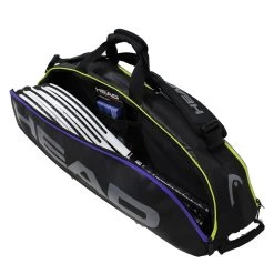 Head Tour Team Combi 6 Pack Racquet Bag (Black/Purple) -Tennis Equipment Store Head 6 Combi 3