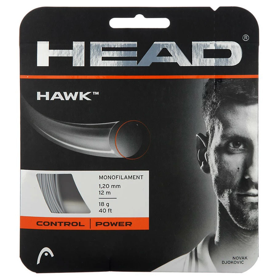 Head Hawk 18/1.20 Tennis String (Silver) 1 Head Hawk 18/1.20 Tennis String (Silver)