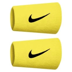 Nike Tennis Premier Doublewide Wristband (Yellow Strike/Black)