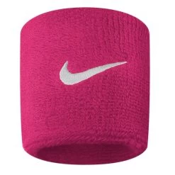 Nike Swoosh Wristbands 2 Pack (Vivid Pink/White)