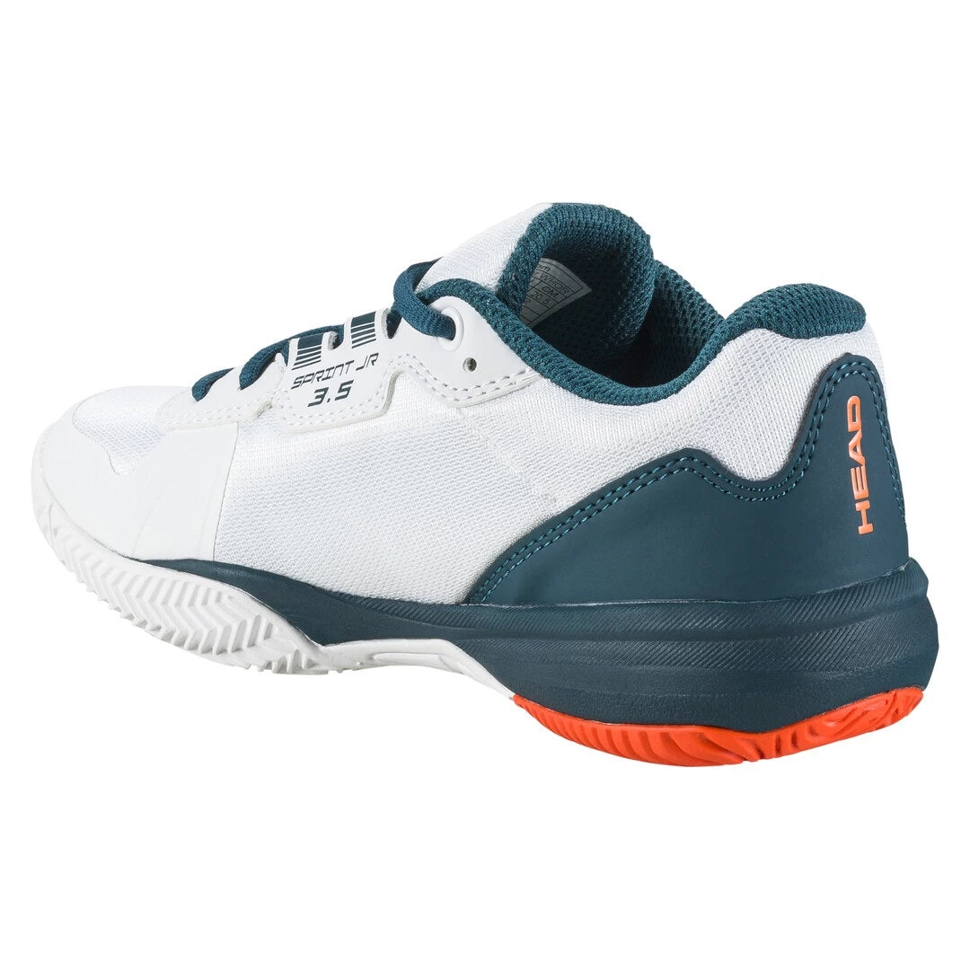 Head Sprint 3.5 Junior Tennis Shoe (White/Orange) 2 Head Sprint 3.5 Junior Tennis Shoe (White/Orange) - Image 2