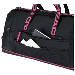 Head Coco Duffel 8 Pack Racquet Bag (Black/Pink) -Tennis Equipment Store Presentation 283651 Coco Duffle Bag BKPK 4 1