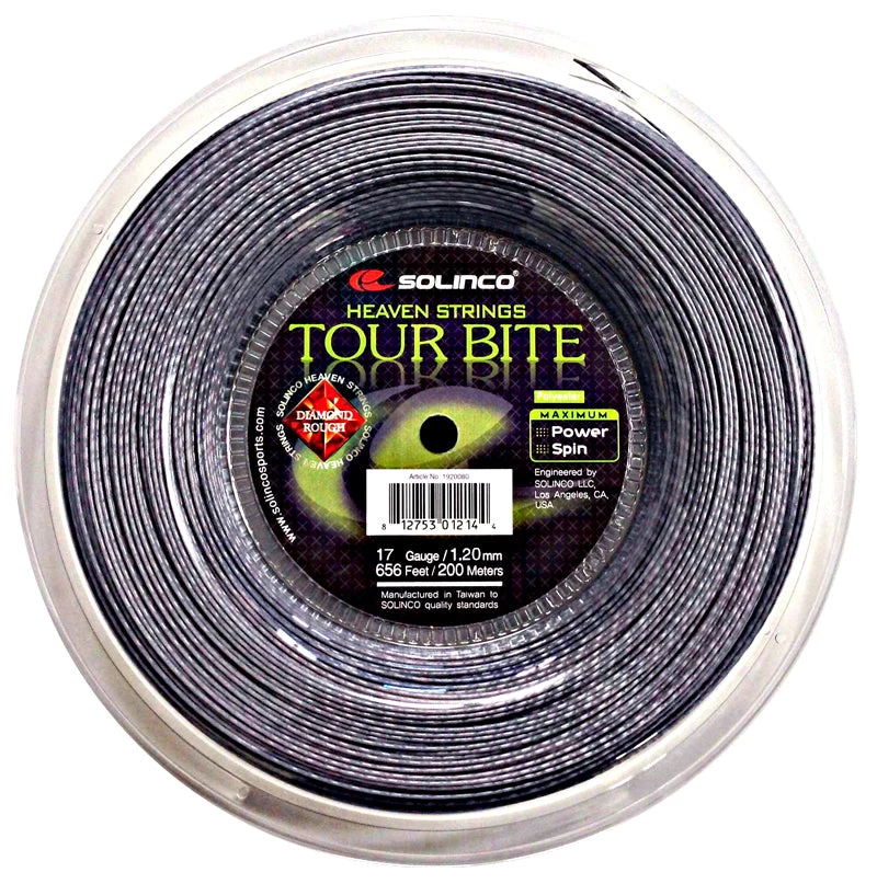 Solinco Tour Bite Diamond Rough 17/1.20 Tennis String Reel (Silver) 1 Solinco Tour Bite Diamond Rough 17/1.20 Tennis String Reel (Silver)