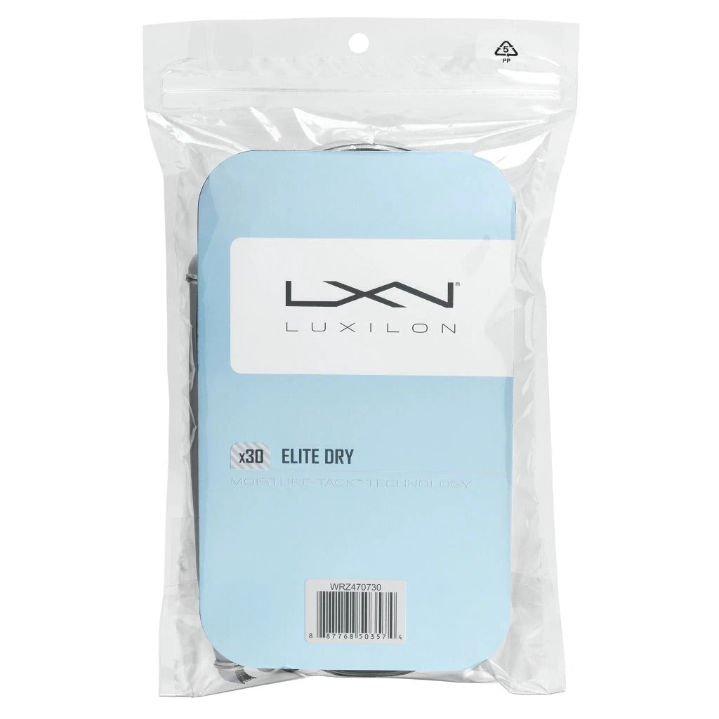 Luxilon Elite Dry Overgrip 30 Pack (Grey) 1 Luxilon Elite Dry Overgrip 30 Pack (Grey)