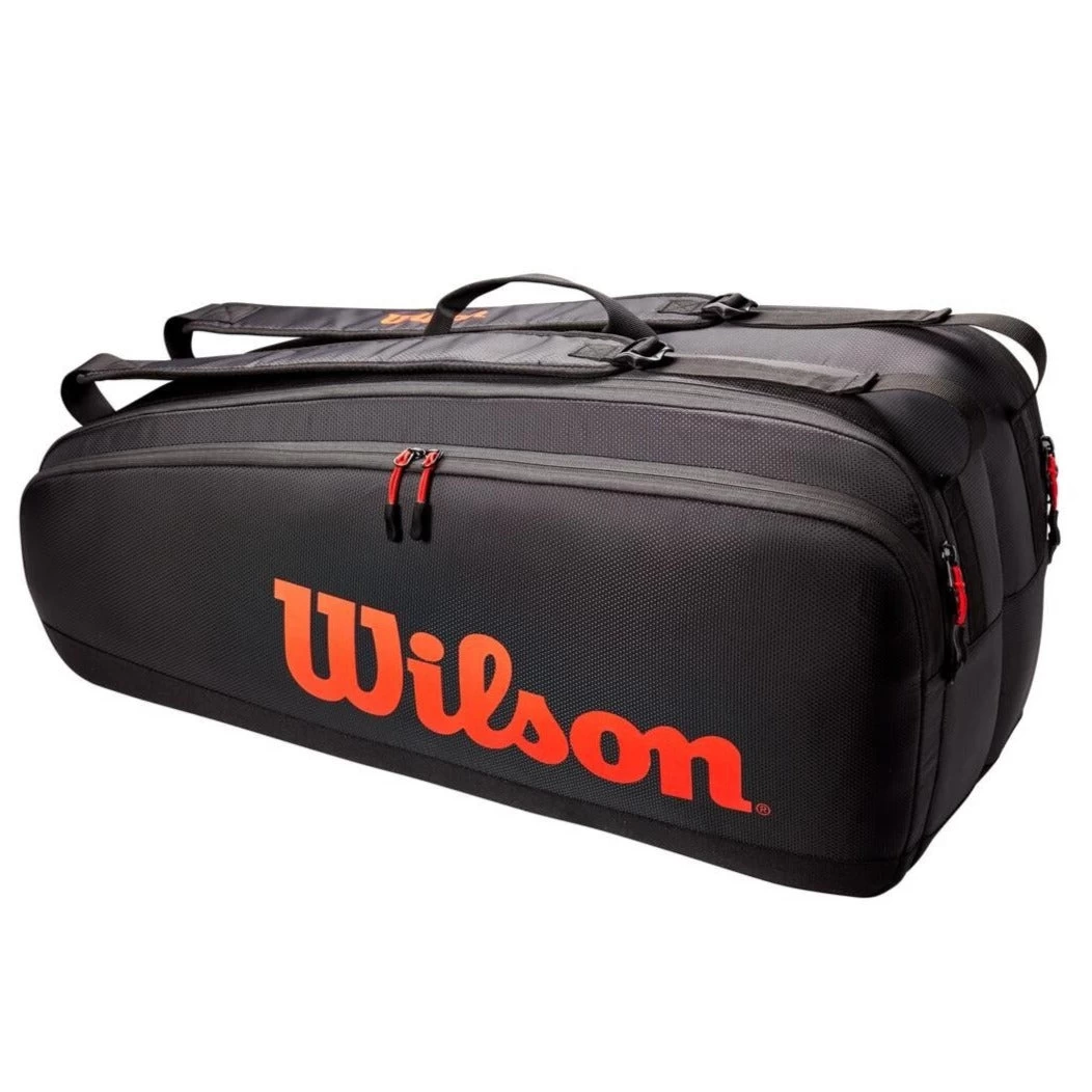 Wilson Tour 6 Pack Racquet Bag (Black/Red) 1 Wilson Tour 6 Pack Racquet Bag (Black/Red)