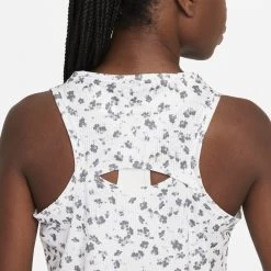 Nike Women's Dri-FIT Victory Print Tank (White/Black) -Tennis Equipment Store da4734 100 blanc 4