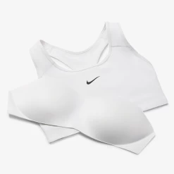 Nike Women's Dri-FIT Swoosh Medium Support 1 Piece Pad Sports Bra (White/Black) -Tennis Equipment Store dri fit swoosh support 1 piece pad sports bra mx9N8j 6e5c250c fb79 4f15 804a 55cb63718b6d