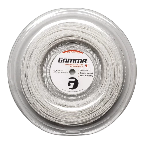 Gamma Synthetic Gut 17/1.27 Wearguard Tennis String Reel (White) 1 Gamma Synthetic Gut 17/1.27 Wearguard Tennis String Reel (White)