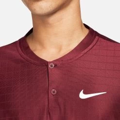 Nike Men's Dri-FIT Advantage Polo (Beetroot/White) -Tennis Equipment Store nikecourt dri fit advantage tennis polo 74ZtlG 6