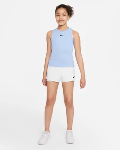 Nike Girls' Dri-FIT Victory Tank (Aluminum/White) 8 Nike Girls' Dri-FIT Victory Tank (Aluminum/White) -Tennis Equipment Store nikecourt dri fit victory older tennis tank M4BXLH 3