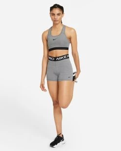 Nike Women's Pro 365 5-Inch Shorts (Grey/Black) -Tennis Equipment Store pro 365 womens 5 shorts 2TGH05 2