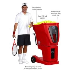 Lobster Phenom 2 Professional Tennis Ball Machine -Tennis Equipment Store product man with phenom