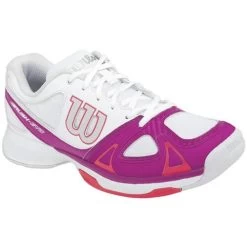 Wilson Rush Evo Womens Tennis Shoe (White/Pink/Red)